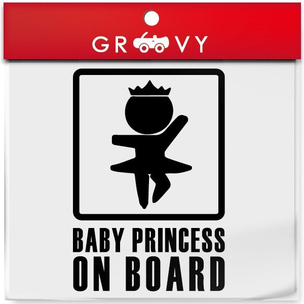 赤ちゃん 子供 乗ってます baby in car ベビーインカー お姫様 ステッカー 女の子 プリンセス シール kids in car おしゃれ かわいい エンブレム アクセサリー ブランド アウトドア グッズ 雑貨 おもしろ かっこいい おしゃれ