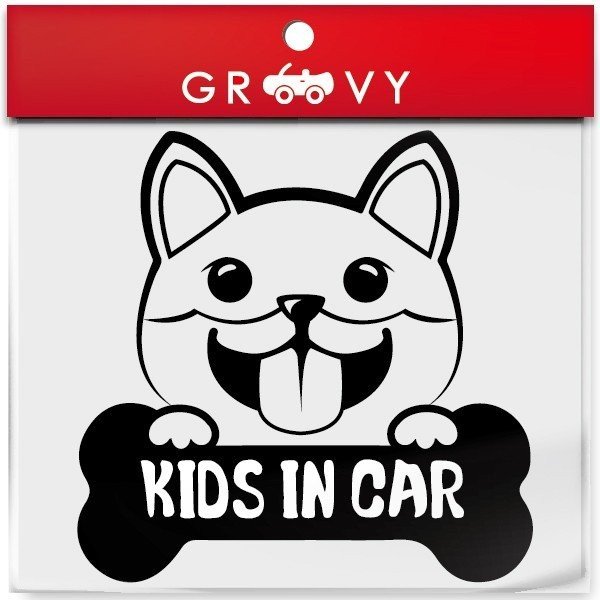 柴犬 犬 ステッカー 子供 乗ってます KIDS IN CAR キッズ イン カー 車 自動車 エンブレム シール デカール アクセサリー ブランド アウトドア グッズ 雑貨 おもしろ かっこいい おしゃれ