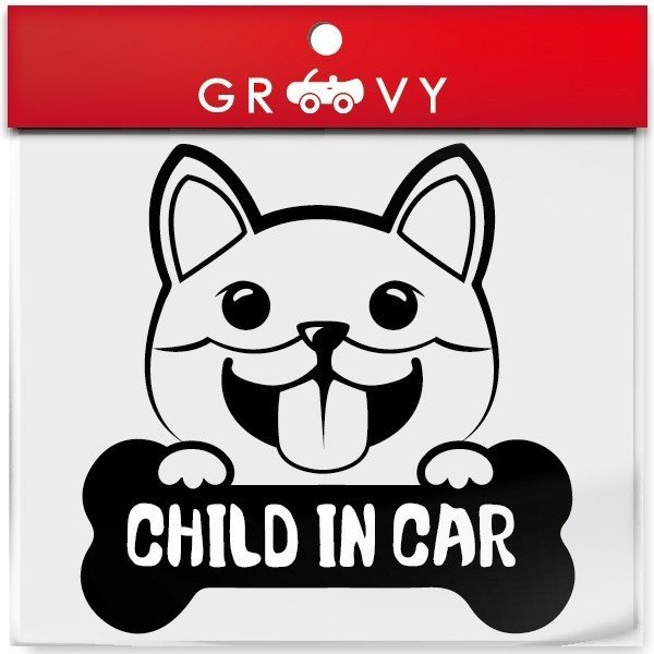柴犬 犬 ステッカー 子供 乗ってます CHILD IN CAR チャイルド イン カー 車 自動車 エンブレム シール デカール アクセサリー ブランド アウトドア グッズ 雑貨 おもしろ かっこいい おしゃれ