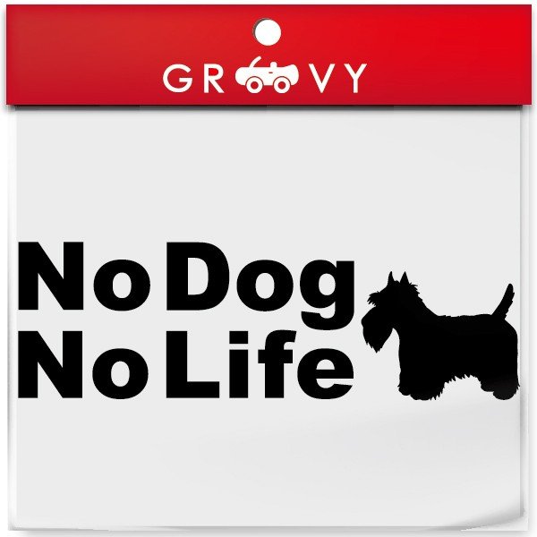 スコティシュテリア ステッカー テリア NO DOG NO LIFE 犬 ペット 愛犬 no music no life 風 車 エンブレム シール デカール アクセサリー ブランド アウトドア グッズ 雑貨 おもしろ