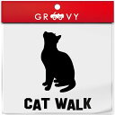 お座り 猫 車 ステッカー CAT WALK 猫の通り道 通路 キャットウォーク ネコ ねこ かわいい おしゃれ エンブレム シール アクセサリー ブランド ア...