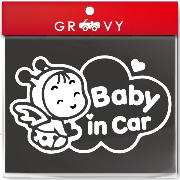 おもしろグッズ（1000円程度） 赤ちゃん 子供 乗ってます ステッカー ベビーインカー baby in car かわいい ハチ 着ぐるみ 車 自動車 エンブレム シール デカール アクセサリー ブランド アウトドア グッズ 雑貨 おもしろ かっこいい おしゃれ