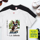 愛犬 Tシャツ 犬 ボストンテリア ブリンドル ホワイト スケボー 西海岸 スクエア プリント 半袖 服 プレゼント 誕生日 父の日 母の日 敬老の日 ギフト ...