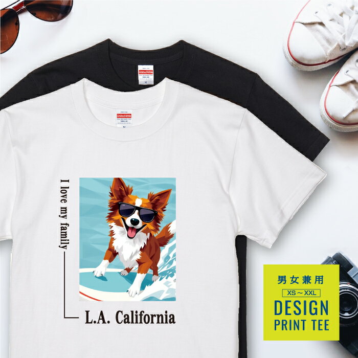 犬tシャツ半袖ボーダーコリーレッド...