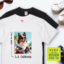 愛犬 Tシャツ 犬 ラフコリー セーブル ホワイト バイク 西海岸 スクエア プリント 半袖 服 プレゼント 誕生日 父の日 母の日 敬老の日 ギフト メンズ ...