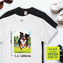 愛犬 Tシャツ 犬 バーニーズ マウンテン ドッグ トライカラー 散歩 西海岸 スクエア プリント 半袖 服 プレゼント 誕生日 父の日 母の日 敬老の日 ギフ...