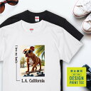 愛犬 Tシャツ 犬 ピットブル レッド スケボー 西海岸 スクエア プリント 半袖 服 プレゼント 誕生日 父の日 母の日 敬老の日 ギフト メンズ レディース カジュアル 大きい サイズ 有り ブランド シンプル 白 黒 アウトドア