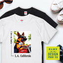 愛犬 Tシャツ 犬 ジャーマンシェパード ブラック レッド バイク 西海岸 スクエア プリント 半袖 服 プレゼント 誕生日 父の日 母の日 敬老の日 ギフト ...