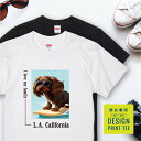 愛犬 Tシャツ 犬 コッカースパニエル チョコ サーフィン 西海岸 スクエア プリント 半袖 服 プレゼント 誕生日 父の日 母の日 敬老の日 ギフト メンズ レディース カジュアル 大きい サイズ 有り ブランド シンプル 白 黒 アウトドア