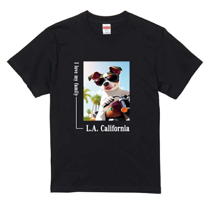 犬 tシャツ 半袖 ジャックラッセルテリア トライカラー バイク 西海岸 スクエア メンズ レディース ユニセックス 夏 海 ビーチ ハワイ リゾート フェス かわいい おしゃれ カジュアル 親子コーデ ペアルック 家族 ギフト プレゼント カリフォルニア サーフ アウトドア