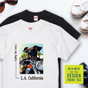 愛犬 Tシャツ 犬 ポインター ブラック ホワイト バイク 西海岸 スクエア プリント 半袖 服 プレゼント 誕生日 父の日 母の日 敬老の日 ギフト メンズ ...