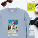 愛犬 スウェット トレーナー 犬 イビザンハウンド ホワイト 散歩 西海岸 スクエア プリント 上 服 プレゼント 誕生日 父の日 母の日 敬老の日 ギフト メンズ レディース カジュアル トップス 大きい サイズ 有り ブランド シンプル アウトドア(4)