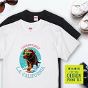 愛犬 Tシャツ 犬 ラブラドールレトリバー チョコ サーフィン 西海岸 カレッジ プリント 半袖 服 プレゼント 誕生日 父の日 母の日 敬老の日 ギフト メンズ レディース カジュアル 大きい サイズ 有り ブランド シンプル 白 黒 アウトドア
