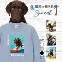 愛犬 名入れ スウェット トレーナー 犬 ラブラドールレトリバー チョコ 選べる デザイン 西海岸 スクエア プリント 上 服 プレゼント 誕生日 父の日 母の...