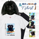 愛犬 名入れ Tシャツ 犬 ペキニーズ ブラック 選べる デザイン 西海岸 スクエア プリント 半袖 服 プレゼント 誕生日 父の日 母の日 敬老の日 ギフト ...