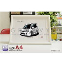 【マグカップ もOK】 車 イラスト ホンダ フィット 初代ver2 車好き プレゼント 選べる フレーム グルービー honda FIT 納車 祝い オリジナル オーダー 記念品 パーツ カスタム ギフト グッズ おしゃれ かっこいい アート アクセサリー