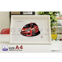 【マグカップ もOK】 車 イラスト ホンダ フィット 2代目 中期RS 車好き プレゼント 選べる フレーム グルービー honda FIT 納車 祝い オリジナル オーダー 記念品 パーツ カスタム ギフト グッズ おしゃれ かっこいい アート アクセサリー
