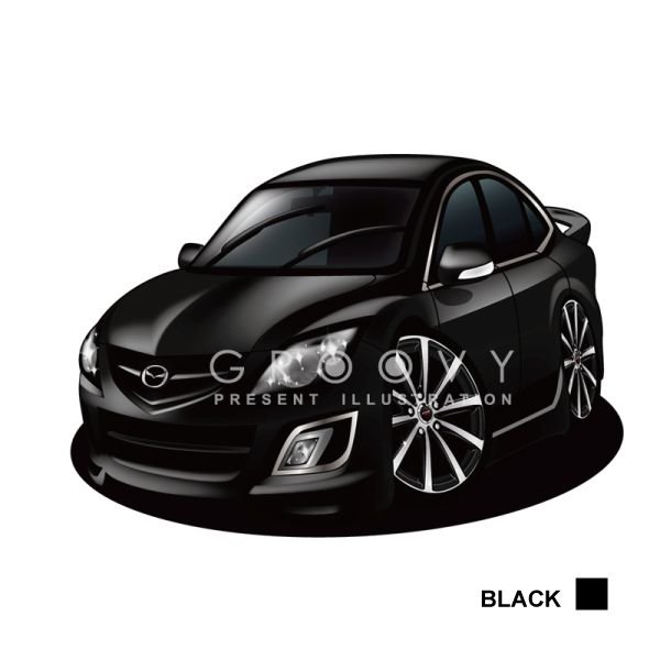 車好き 彼氏 プレゼント ナンバープレート付き車イラスト マツダ アテンザ 車 イラスト 2l版 グルービー Mazda Mazda Atenza パーツ ギフト アート アクセサリー 史上最も激安 納車 かっこいい カスタム 祝い グッズ おしゃれ