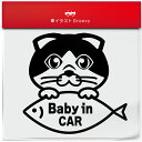 スコティッシュ フォールド Aタイプ 猫 ネコ ねこ ベイビー ベビー イン カー baby in car ステッカー シール 赤ちゃん 乗ってます 愛猫 かわ...