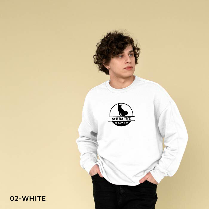 スウェット トレーナー 柴犬 豆柴 柴 LOVE ロゴ マーク 犬 犬種 名入 ペット 愛犬 メンズ レディース おしゃれ かわいい 綿100% 人気 ブランド 裏パイル 裏毛 トップス アウトドア カジュアル ゆったり 大きい サイズ あり スエット 秋 冬 春