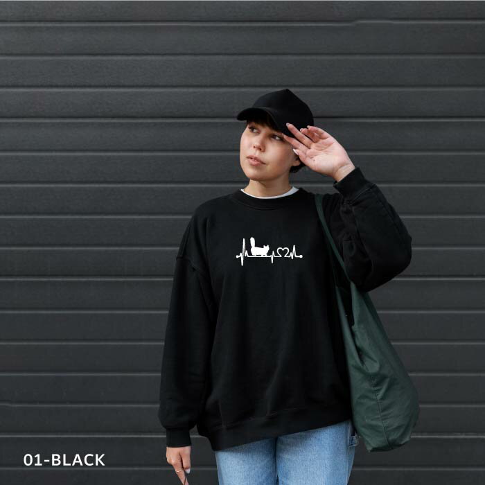 スウェット トレーナー マンチカン 猫 ネコ ペット キャット ハート メンズ レディース おしゃれ かわいい 綿100% 人気 ブランド 裏パイル 裏毛 トップス アウトドア カジュアル ゆったり 大きい サイズ あり スエット 秋 冬 春