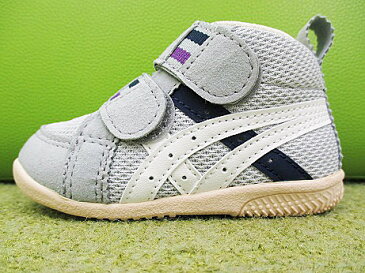 【5本指靴下プレゼント】 asics アシックス☆スクスク シリーズ☆TUF110-1099ファーストシューズ ファブレFIRST MS2 シルバーグレー×オフホワイト