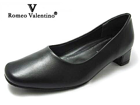 店頭でも大人気!!【Romeo Valentino　ロメオバレンチノ】VB 3370 ブラック BLACKレディース エレガンス 3cmヒール パンプス入学式　卒業式　卒園式　入社式　就活 冠婚葬祭