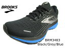 楽天くつ　雑貨　ケアママ　Care Mom超人気商品!!　BROOKS ブルックス　BRM3483　Ghost 13　ゴースト13　Black/Grey/Blue　メンズ　スポーツ　ランニングシューズ　ジョギング　