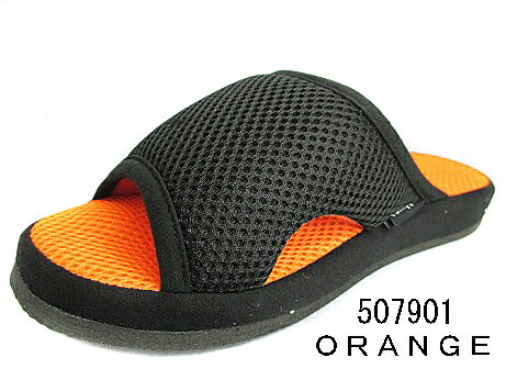 アルファック ガチ押し ふみっぱ【507901オレンジ】健康ルームサンダル ルームスリッパ メンズ シェイプ 通気性 メッシュ