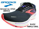 人気商品　BROOKS ブルックス　BRW 3532　ADRENALINE GTS22　BLACK／PURPLE／CORAL　ウィメンズ　レディース　スポーツ　ランニングシューズ　ジョギング 　ジム通学　通勤