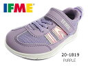 IFME イフミー 20-1819　PURPLE パープル女の子　ベビー　キッズ　スニーカー保育園　幼稚園　運動会　公園　お出かけマジックテープ　マジックベルト