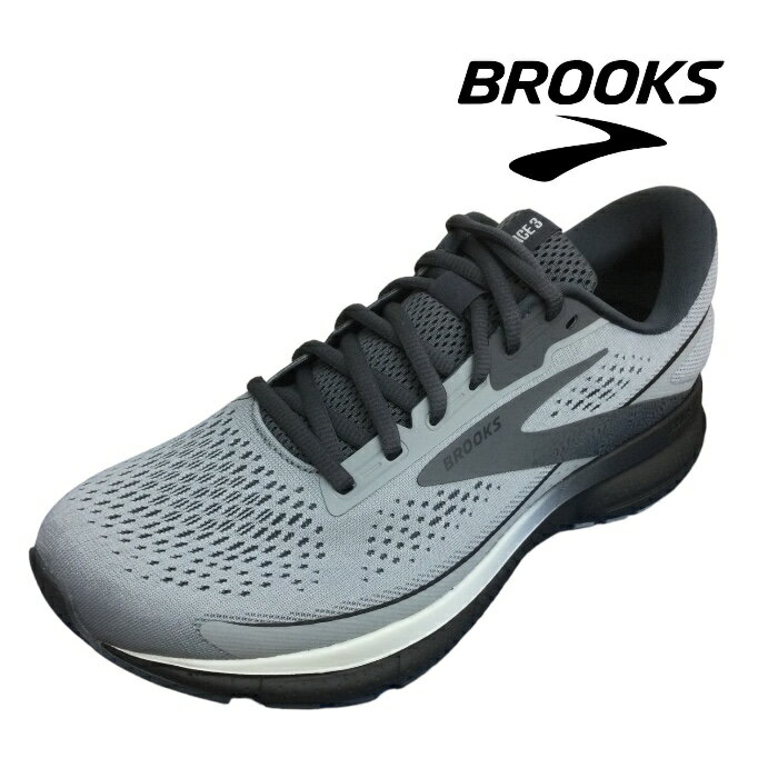 楽天くつ　雑貨　ケアママ　Care Mom超人気商品!! BROOKS ブルックス BRM4124 Trace3 トレース3 GRAY／BLACK／EBONY 2Eメンズ スポーツ ランニングシューズ ジョギング 通学 スニーカー