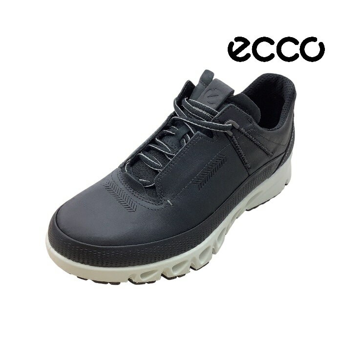 【ECCO エコー 880124 01001 BLACK】 MULTI-VENT M GORE-TEX メンズ レザー 本革 ゴアテックス 防水 スニーカー アウトドア 通勤 通学 お出かけ
