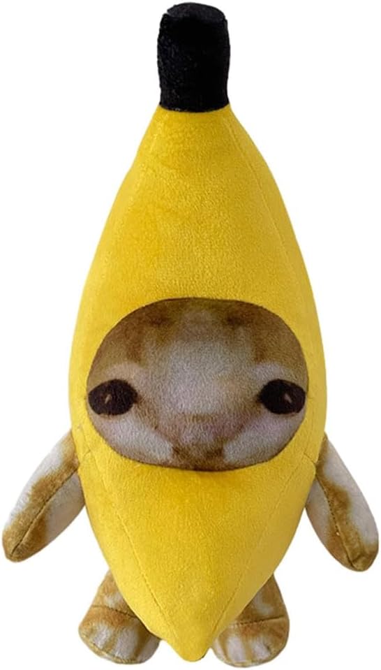 乐天商城 - バナナキャット ぬいぐるみ 面白い 可愛い バナナ猫のぬいぐるみ 抱き枕 昼寝クッション 柔らかい もちもち 癒し 添い寝 まくら 背当て