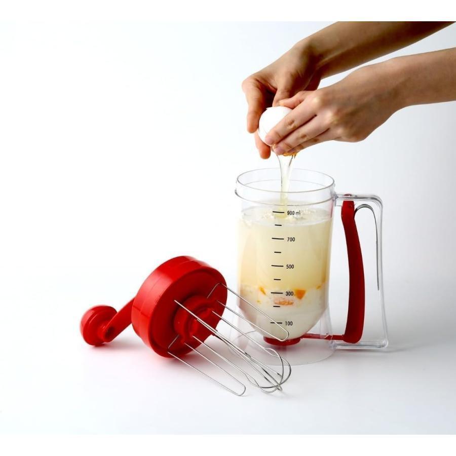 キャリアセレクトのつぎ器 たこ焼き 粉つぎ名人 かき混ぜ器 レバーを引くだけで注げる たこ焼き作り パンケーキ作り 簡単調理 1個入｜アングル3