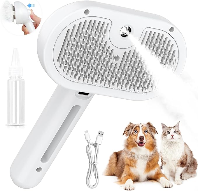 ペットブラシ 猫ブラシ 犬ブラシ ペット用ブラシ 抜け毛取り USB充電式 痛くない ...