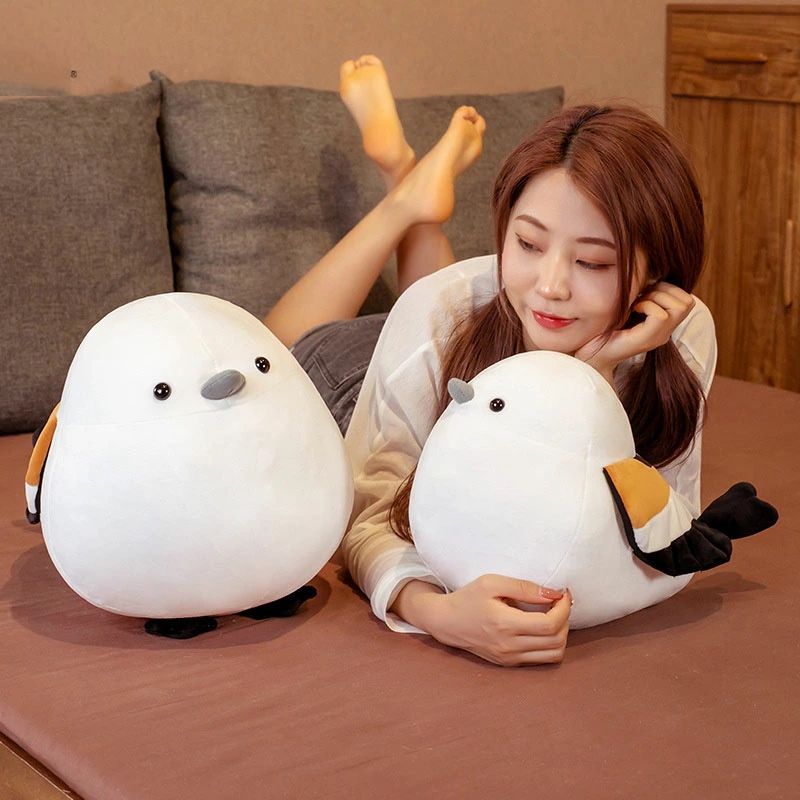 Rakuten - ぬいぐるみ 抱き枕 シマエナガ アニマル 雀人形 縫い包み おもちゃ もこもこ ふわふわ 動物 小さい鳥 可愛い 小鳥 おもちゃ 触り心地 イ