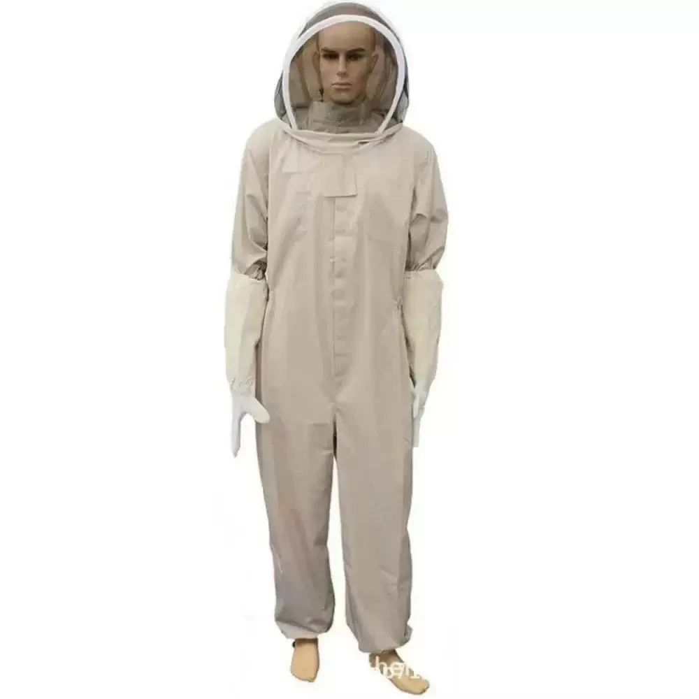 キャリアセレクトの養蜂用 ハチ防護服 スズメ 蜂 防護服 スズメバチ駆除用 フェイスネット付き 通気性 つなぎ服 害虫駆除 虫よけ 作業服 保護装備 万全防護｜アングル2