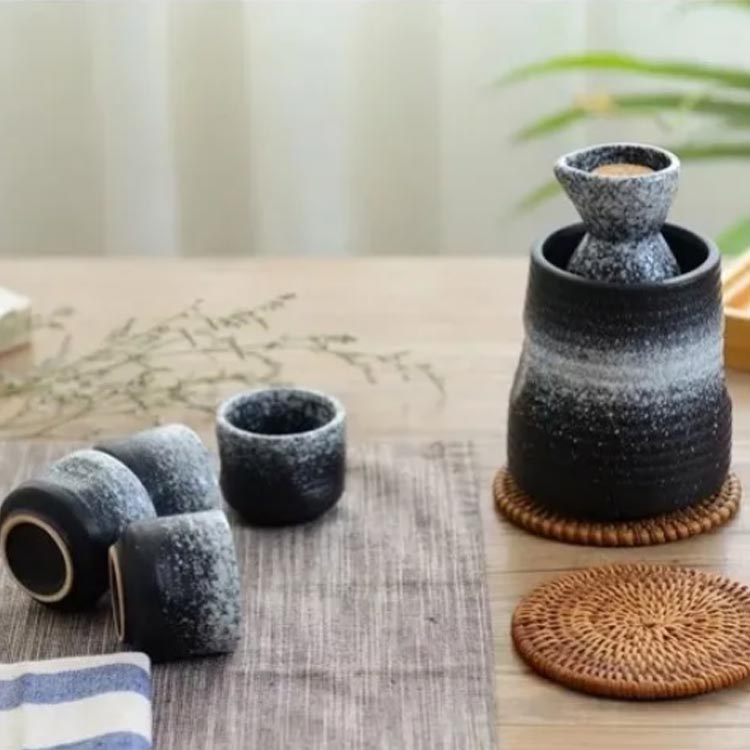 おちょこ 徳利 セット 熱燗 6点セット 陶器 お猪口 とっくり 酒燗器 熱燗器 冷酒器...