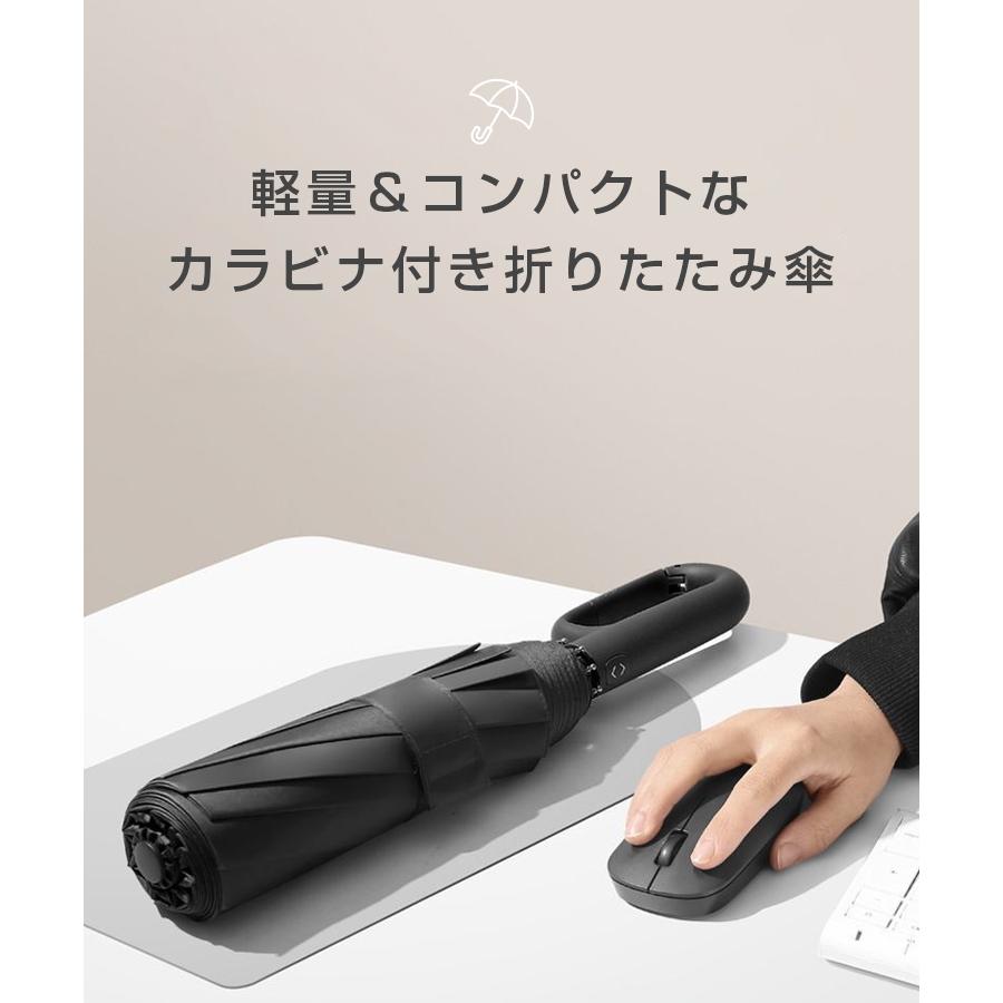 キャリアセレクトの雨傘 自動開閉 メンズ 大きい レディース 晴雨兼用 折りたたみ傘 軽量 折り畳み傘 傘 撥水加工 日傘 梅雨対策 丈夫 ダブル10本骨 かさ｜アングル3