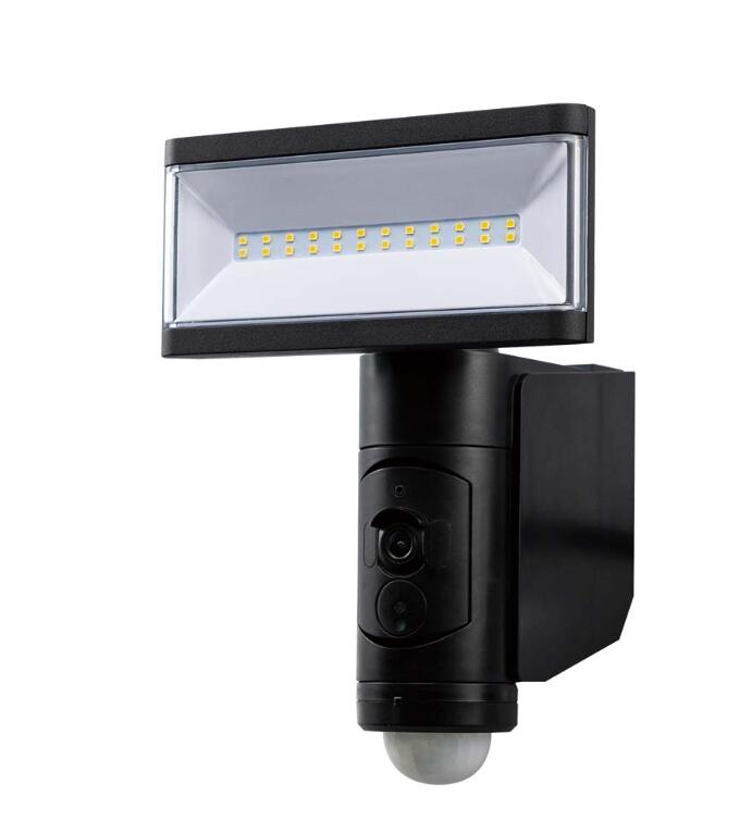 デルカテック カメラ付きLEDセンサーライト ブラック DSLD10CC1