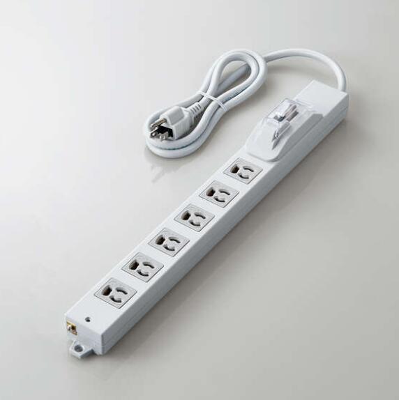 ELECOM 6口3極過電流ブレーカー付きタップ 1.0m T-H0710OCPR