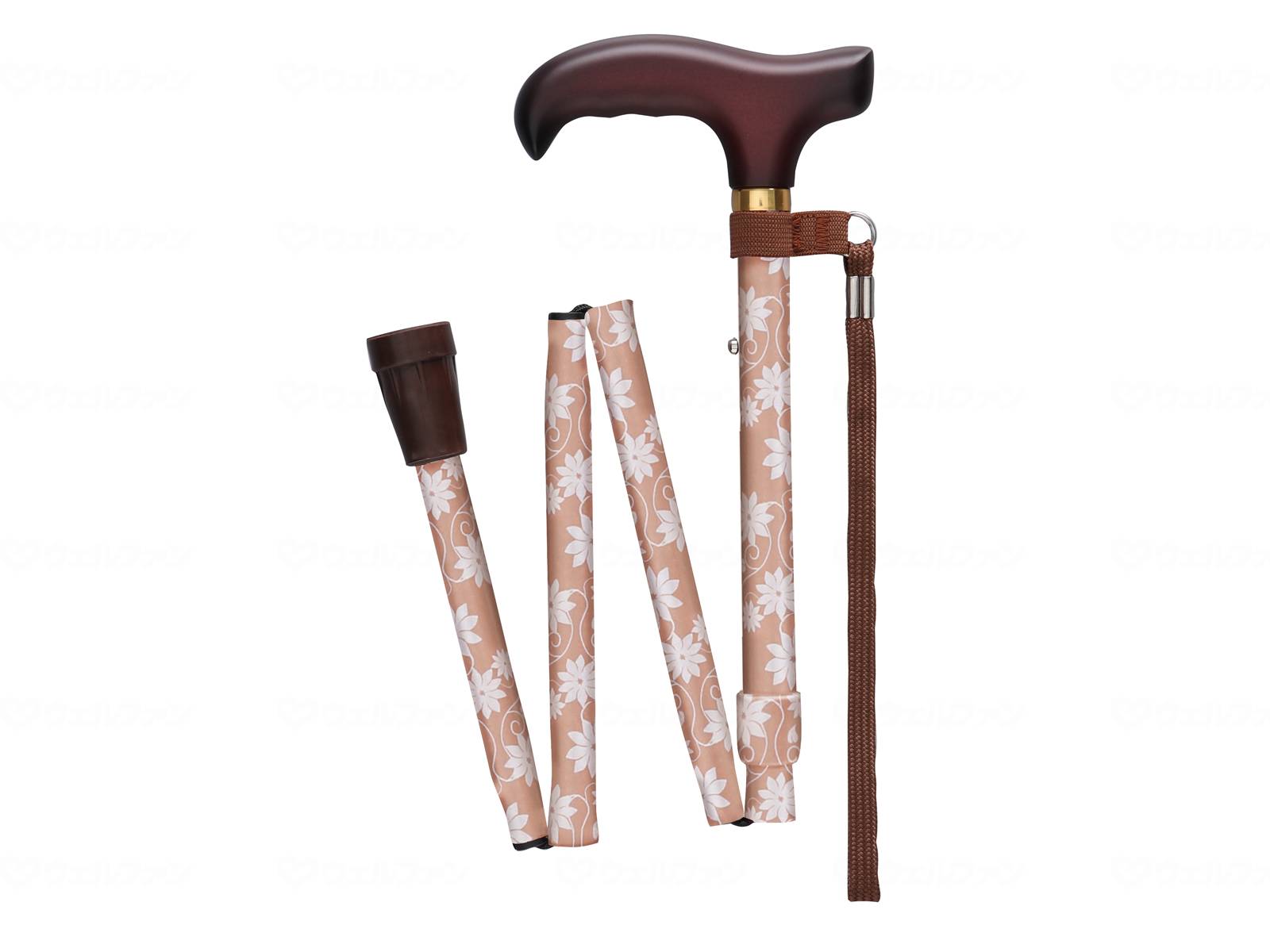 ベーシック 折畳 折りたたみ杖1本杖 杖 敬老の日 母の日 父の日 WB3939 フジホーム