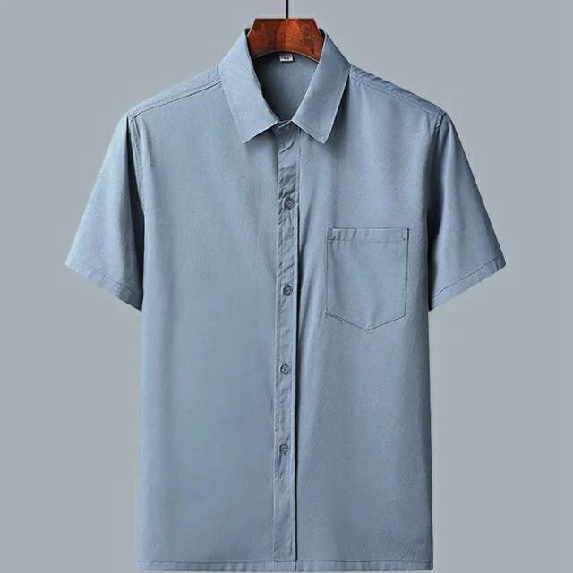 半袖 トップス カジュアル シャツ メンズ 夏用 大きサイズ 涼感 40代 50代 60代 ビジネス アイスシルクシャツ お父さん おじいちゃん 涼しい シニア服 career-up-10021036 キャリアアップ サンプル画像3