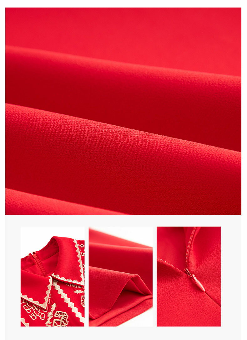 【黒XXL在庫処理分返品交換不可刺繍ワンピース】長袖ワンピース 大人ドレス Aラインドレス 刺繍パーティードレス 結婚式ワンピース シャツワンピースドレス フォーマルドレスビジネス オフィス 通勤ワンピーススーツ 春秋冬ワンピース ミニドレス仕事用ワンピース