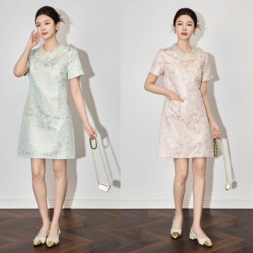 【10%OFF楽天スーパーSALE】【夏ワンピース】セレモニーワンピース ひざ上丈ショート丈ワンピース 半袖Aラインドレス 結婚式ワンピース フェミニンドレス サテンパーティードレスジャガード刺繍ドレス イベント仕事用ワンピースデートディナー誕生会ドレス入学式卒業式 【10%OFF楽天スーパーSALE】【夏ワンピース】セレモニーワンピース ひざ上丈ショート丈ワンピース 半袖Aラインドレス 結婚式ワンピース フェミニンドレス サテンパーティードレスジャガード刺繍ドレス イベント仕事用ワンピースデートディナー誕生会ドレス入学式卒業式