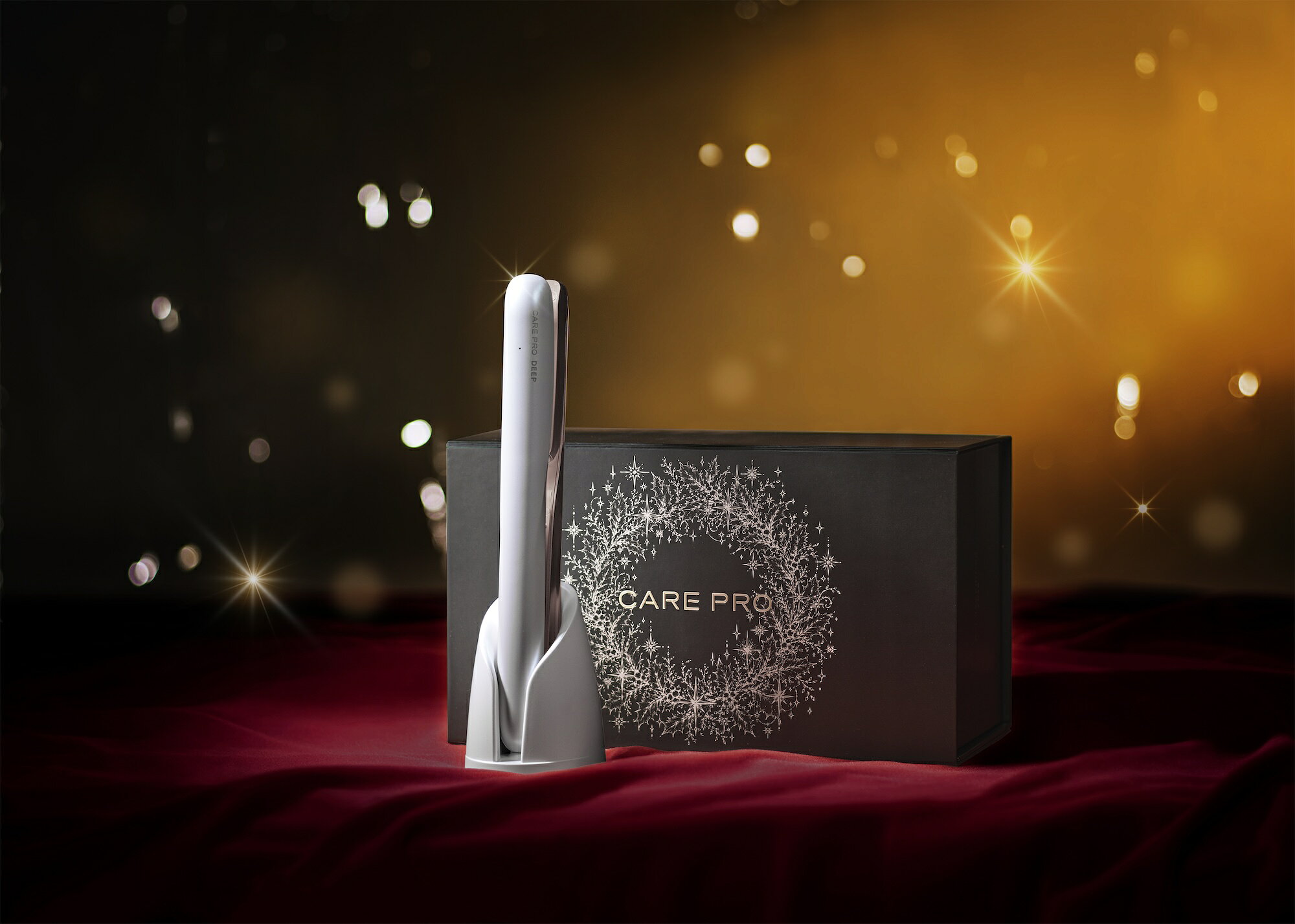 【ブランド公式】CARE PRO Holiday Edition 2026(DEEP) ケアプロディープ 超音波アイロン トリートメント浸透促進器 髪質改善 お風呂で使える 防水IPX7 コードレス サロン品質 ホームケア クリスマス プレゼント