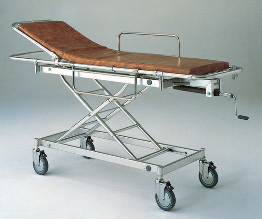 Rakuten - 【0-3188-01】松永製作所（車椅子・介護用品）　軽量ストレッチャー ダブルロック式 背上げ式　AL-UD-2