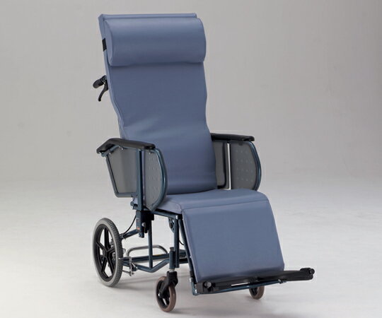 【0-9734-01】松永製作所（車椅子・介護用品）　フルリクライニング車椅子 （介助式／スチール製／座幅400mm／ノーパンクタイヤ）　FR-11R