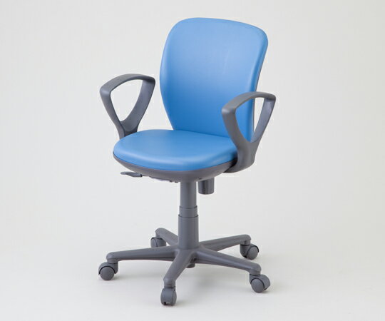 【送料無料】チェア（セミローバック）肘付き OA-1055EJ(VG1) 【8-3922-01/ブルー】【8-3922-02/ブラック】事務用チェア ワーキングチェア 椅子 業務用 医療機関 病院 事務 診察室 デスクチェア オフィスチェア イス いす 患者用 スタッフ用 黒 青 キャスター脚